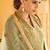 Green Net Zari Embroidered Wedding Wear Designer Anarkali Semi-Suit
