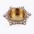 Traditional delightful round and flower design brass gold plated white stone festival decorative deep / diya