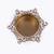 Traditional delightful round and flower design brass gold plated white stone festival decorative deep / diya