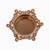 Traditional attractive round and flower design brass gold plated brown stone festival decorative deep / diya
