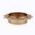 Traditional delightful leaf and round shape brass gold plated brown stone festival decorative deep / diya