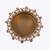 Traditional delightful leaf and round shape brass gold plated brown stone festival decorative deep / diya