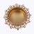 Traditional classy leaf and round shape brass gold plated white stone festival decorative deep / diya