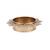 Traditional classy leaf and round shape brass gold plated white stone festival decorative deep / diya