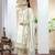 White color chinnon silk embroidery work fully stitched salwar suit