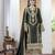Black color chinnon silk embroidery work fully stitched salwar suit