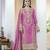 Baby pink color chinnon silk embroidery work fully stitched salwar suit