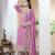 Baby pink color chinnon silk embroidery work fully stitched salwar suit