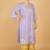 Purple floral embroidered georgette kurta set
