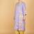 Purple floral embroidered georgette kurta set