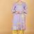 Purple floral embroidered georgette kurta set