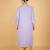 Purple floral embroidered georgette kurta set