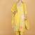 Yellow floral embroidered georgette kurta set