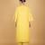 Yellow floral embroidered georgette kurta set