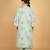 Green floral printed crepe kurta set