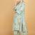 Green floral printed crepe kurta set