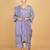 Purple floral printed crepe kurta set