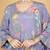 Purple floral printed crepe kurta set