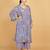 Purple floral printed crepe kurta set