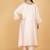 Ivory plain cotton silk Kurta Set