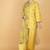 Yellow floral embroidered cotton silk kurta set