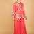 Pink floral printed cotton silk co ord set