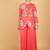 Pink floral printed cotton silk co ord set