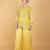 Yellow floral printed cotton silk co ord set