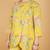 Yellow floral printed cotton silk co ord set