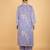 Purple floral printed crepe kurta set