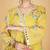 Yellow floral printed crepe kurta set