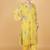 Yellow floral printed crepe kurta set