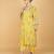 Yellow floral printed crepe kurta set