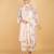 Pink floral printed crepe kurta set