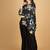 Black floral printed cotton silk co ord set