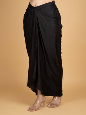 Black floral printed cotton silk co ord set 3