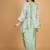 Green floral printed cotton silk co ord set