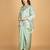 Green floral printed cotton silk co ord set