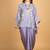 Purple floral printed cotton silk co ord set