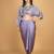 Purple floral printed cotton silk co ord set