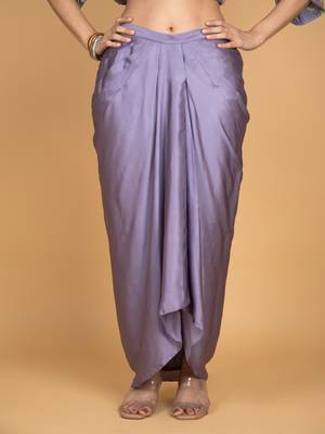 Purple floral printed cotton silk co ord set 3