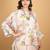 Pink floral printed cotton silk co ord set