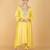 Yellow floral embroidered cotton silk Kurta Set
