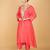 Pink floral embroidered cotton silk Kurta Set