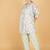 Green floral printed cotton kurta set
