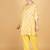 Yellow floral printed cotton kurta set