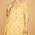 Yellow floral printed cotton kurta set