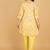 Yellow floral printed cotton kurta set