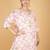 Pink floral printed cotton kurta set