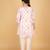 Pink floral printed cotton kurta set